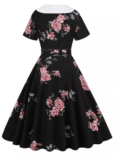Vintage Rockabilly Ruha 50-Es Évek Virágai