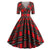 Vintage Rockabilly Ruha 50-Es Évek Tartan Red