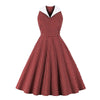 Vintage Rockabilly Pamut Ruha, Bordó