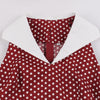 Vintage Rockabilly Pamut Ruha, Bordó
