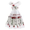 Vintage Rockabilly Csipke Ruha Fehér