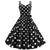 Vintage Rockabilly Ruha, Fekete Pöttyös