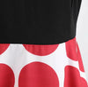 Vintage Piros És Fekete Rockabilly Ruha