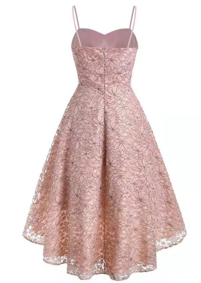 Vintage Rózsa Hímzéses Ruha