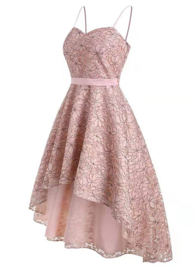 Vintage Rózsa Hímzéses Ruha
