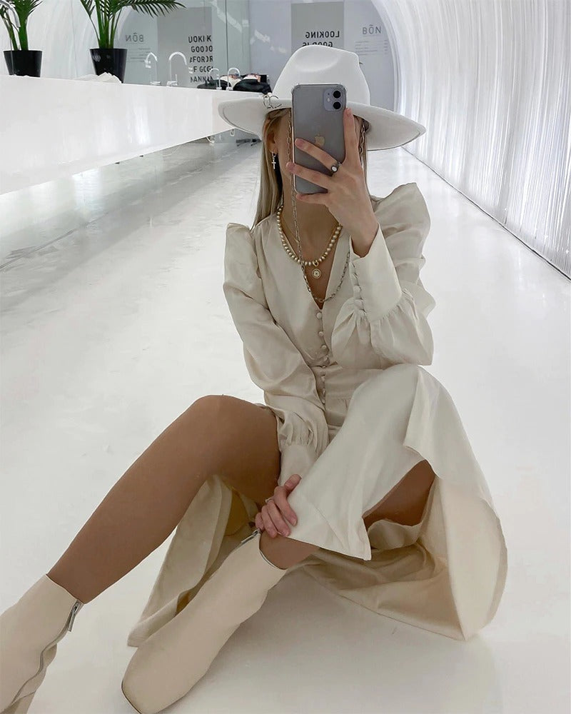 Vintage Szatén Ruha