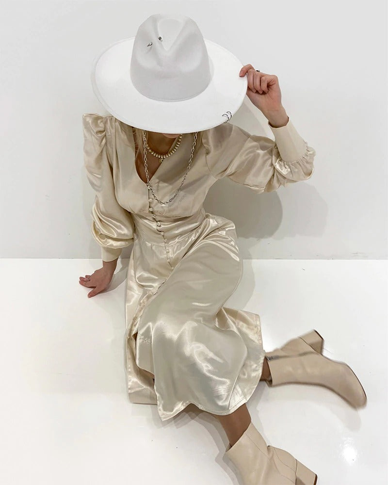 Vintage Szatén Ruha