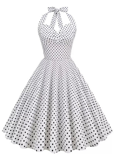Vintage Szexi Pin Up Ruha Fehér