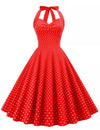 Vintage Szexi Pin Up Piros Ruha