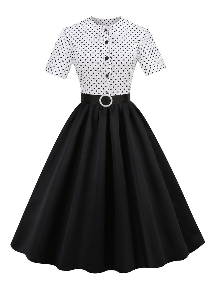 Fekete Vintage Divatos Ruha