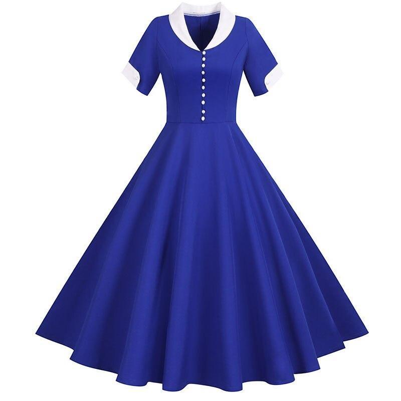 Vintage 50-Es Évek Kék Ruha