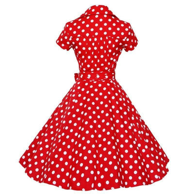 Vintage 50-Es Évek Vörös Ruha