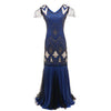Vintage 20-As Évek Charleston Dress Blue