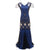 Vintage 20-As Évek Charleston Dress Blue