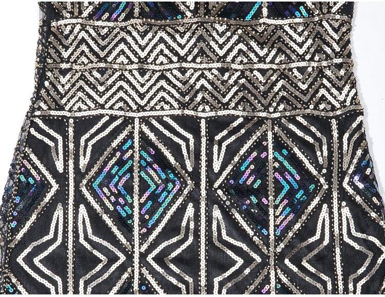 Vintage 20-As Évek Gatsby Hosszú Arany Ruha