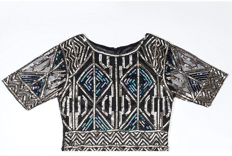 Vintage 20-As Évek Gatsby Hosszú Arany Ruha