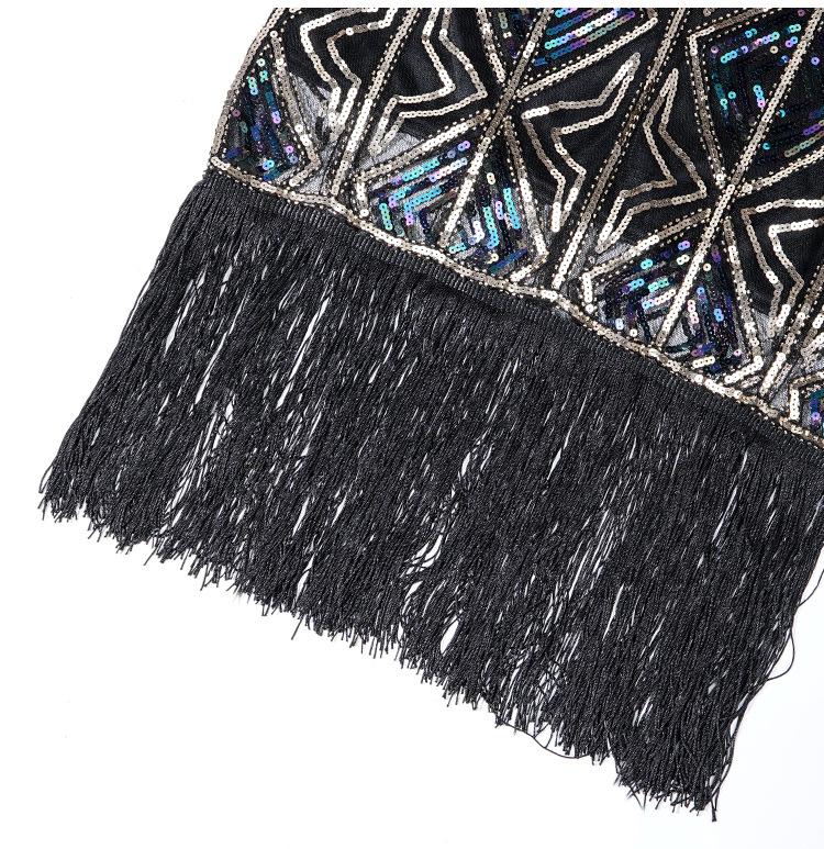 Vintage 20-As Évek Gatsby Hosszú Arany Ruha