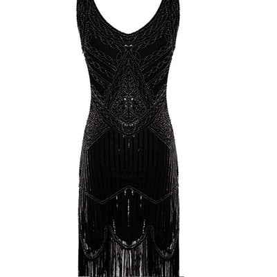 Vintage 20-As Évek Gatsby Ruha Fekete