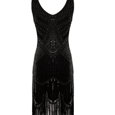 Vintage 20-As Évek Gatsby Ruha Fekete