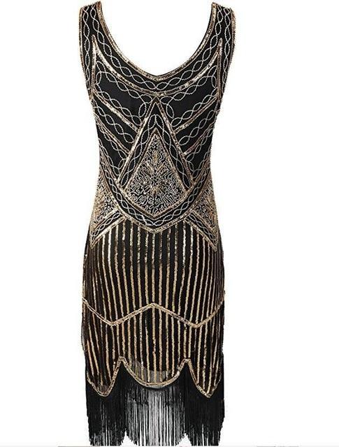 Vintage 20-As Évek Gatsby Arany Ruha