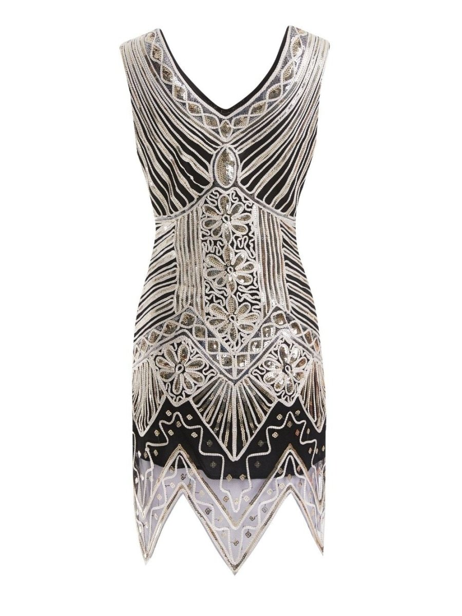 Vintage 20-As Évek Középhosszú Ruha