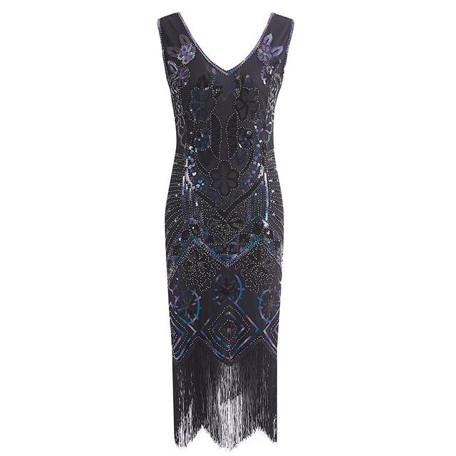 Vintage 20-As Évek Párizsi Ruha Fekete