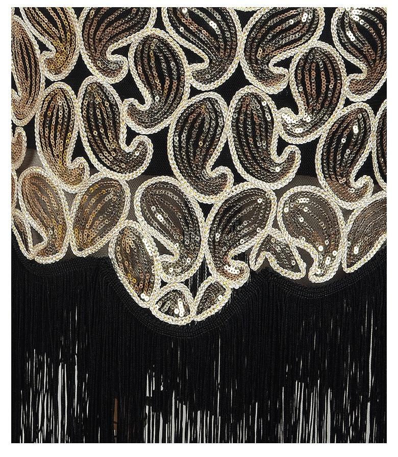 Vintage 20-As Évek Ruha Szexi Fekete Arany