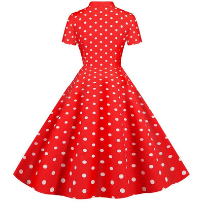 Piros Vintage Retro Ruha