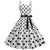 Vintage Rockabilly Ruha, Fehér Pöttyös