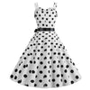 Vintage Rockabilly Ruha, Fehér Pöttyös