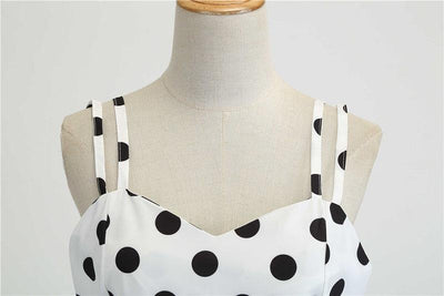 Vintage Rockabilly Ruha, Fehér Pöttyös