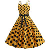 Vintage Rockabilly Ruha, Sárga Pöttyös