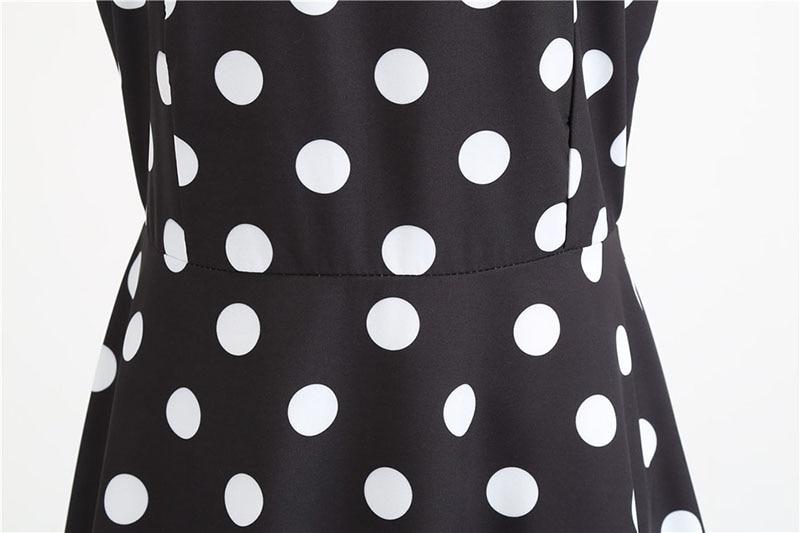 Vintage Rockabilly Ruha Fekete Fehér Pöttyös