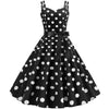 Vintage Rockabilly Ruha Fekete Fehér Pöttyös