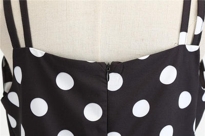 Vintage Rockabilly Ruha Fekete Fehér Pöttyös