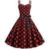 Vintage Rockabilly Ruha, Fekete Piros Pöttyös