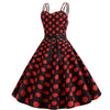 Vintage Rockabilly Ruha, Fekete Piros Pöttyös