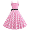 Vintage Rockabilly Ruha, Rózsaszín Pöttyös