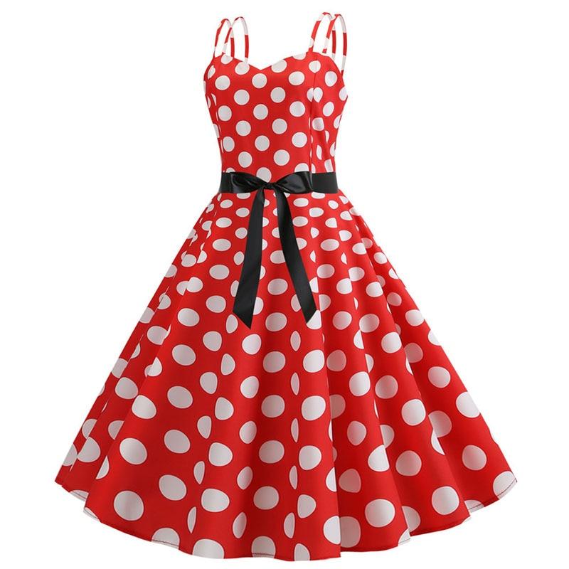 Vintage Rockabilly Ruha Piros Fehér Pöttyös