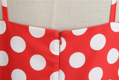 Vintage Rockabilly Ruha Piros Fehér Pöttyös