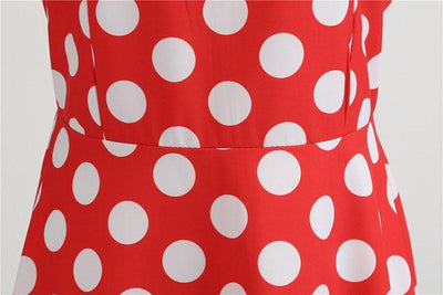 Vintage Rockabilly Ruha Piros Fehér Pöttyös