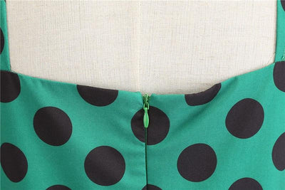 Vintage Rockabilly Ruha Pöttyös Zöld