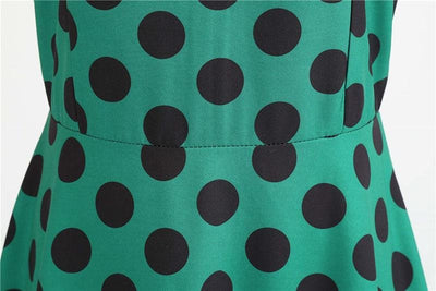 Vintage Rockabilly Ruha Pöttyös Zöld