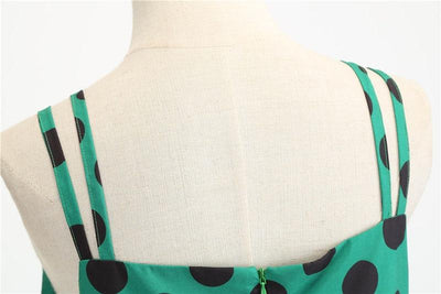 Vintage Rockabilly Ruha Pöttyös Zöld