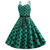 Vintage Rockabilly Ruha Pöttyös Zöld