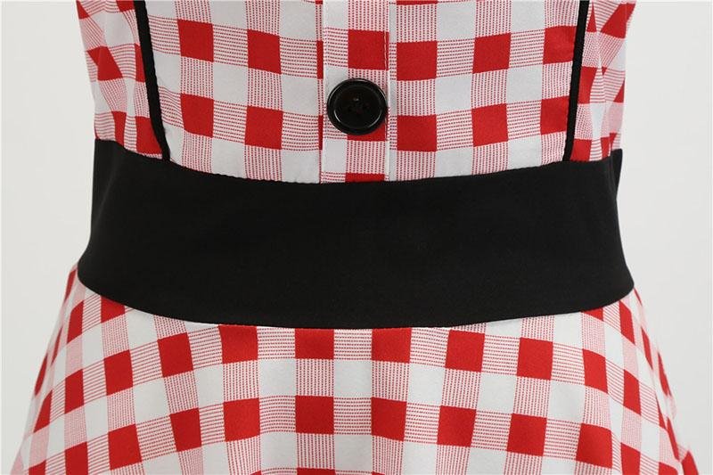 Vintage Piros-Fehér Ruha