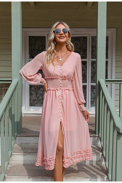 Vintage Hosszú Sifon Ruha