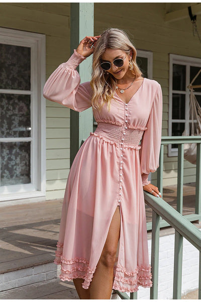 Vintage Hosszú Sifon Ruha