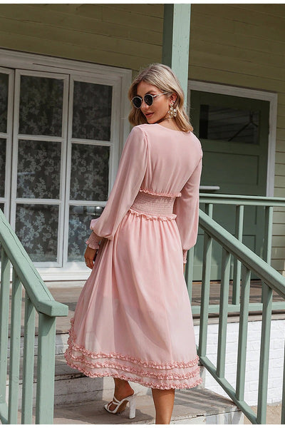 Vintage Hosszú Sifon Ruha