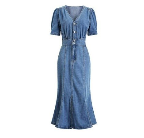 Vintage 40-Es Évek Out-Fit Ruha Kék